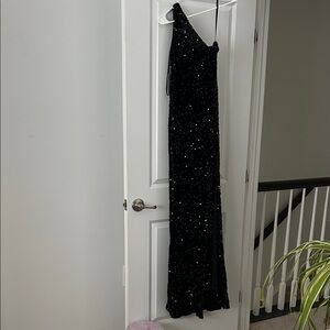Black Sequin Prom Dress